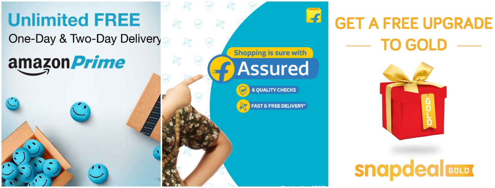 Here's How Amazon Prime, Flipkart Assured, And Snapdeal Gold Stack Up