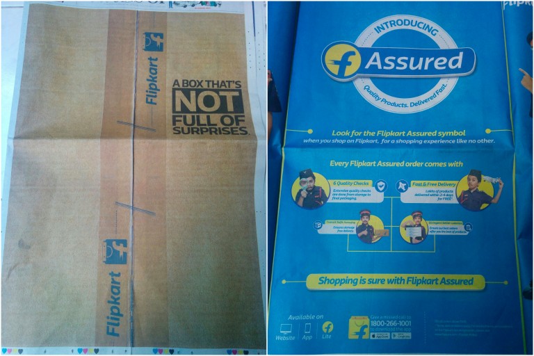 Flipkart Launches Flipkart Assured In A Big Way With Full Page Ads