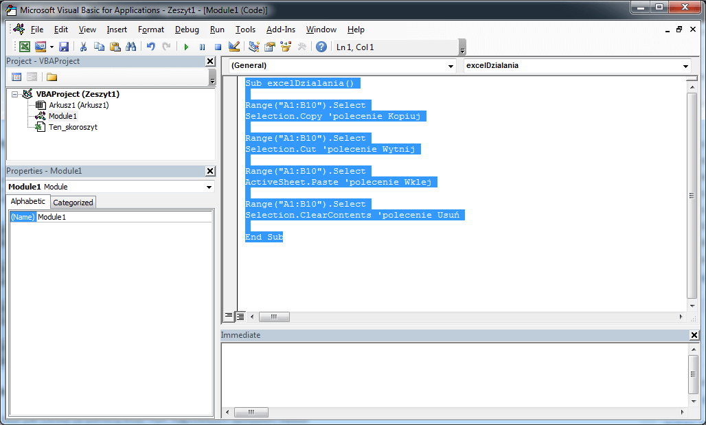 Basic VBA operations in Excel worksheet - OfficeInside.Org