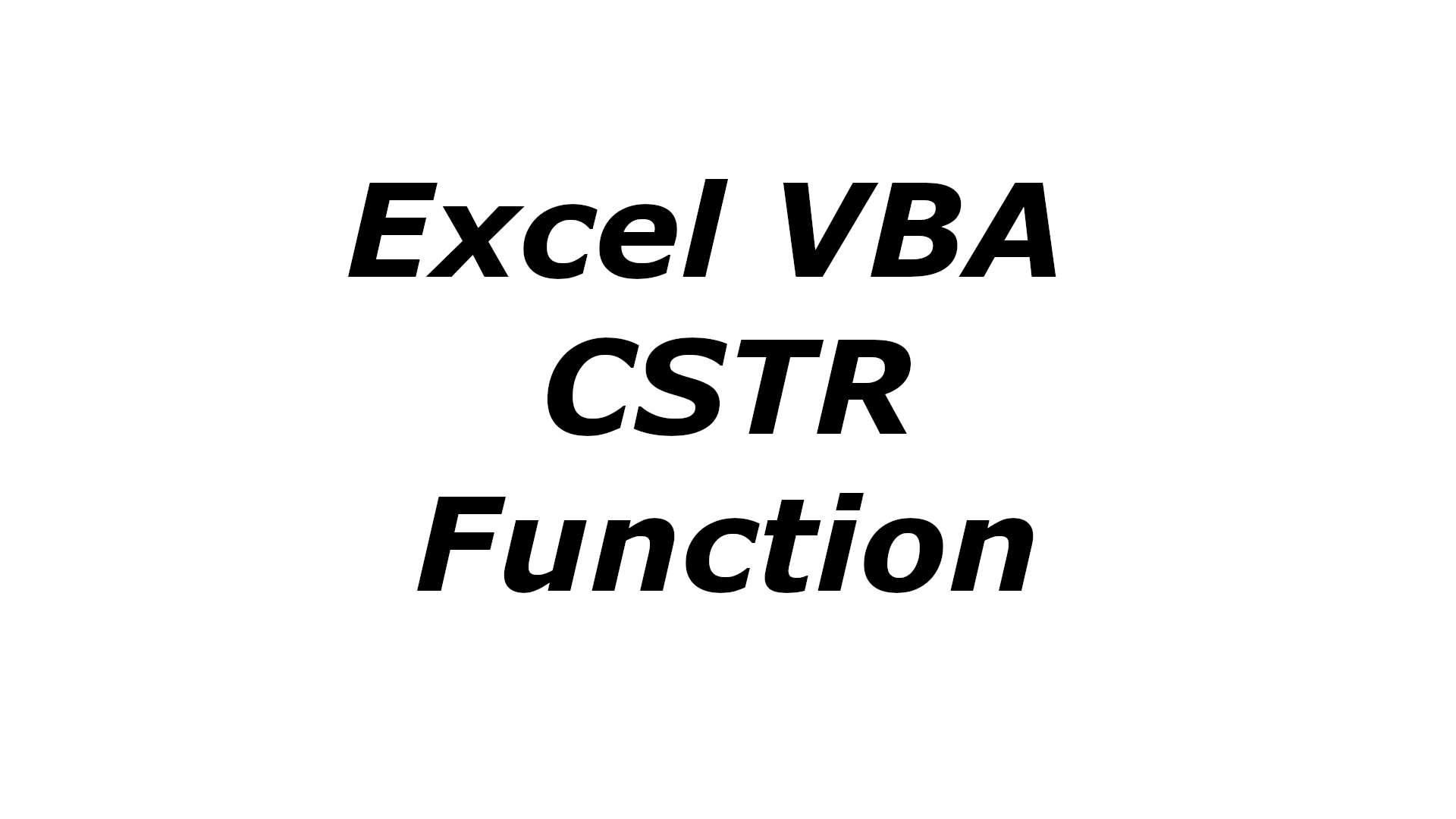 VBA Str function How to convert a number to text