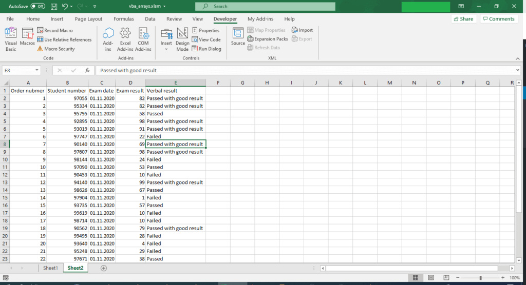 Arrays in Excel VBA