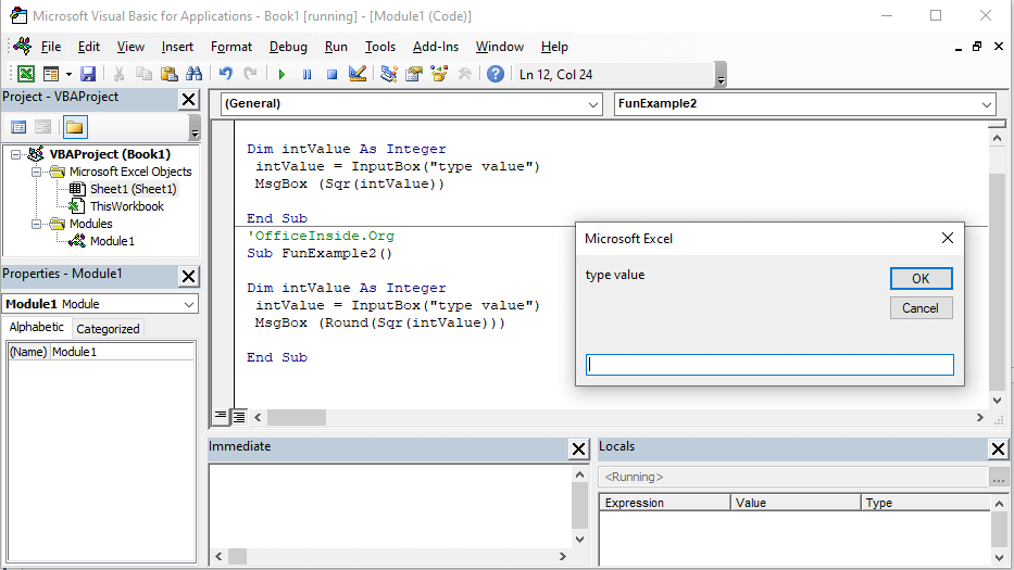 Functions in VBA Excel - OfficeInside.Org