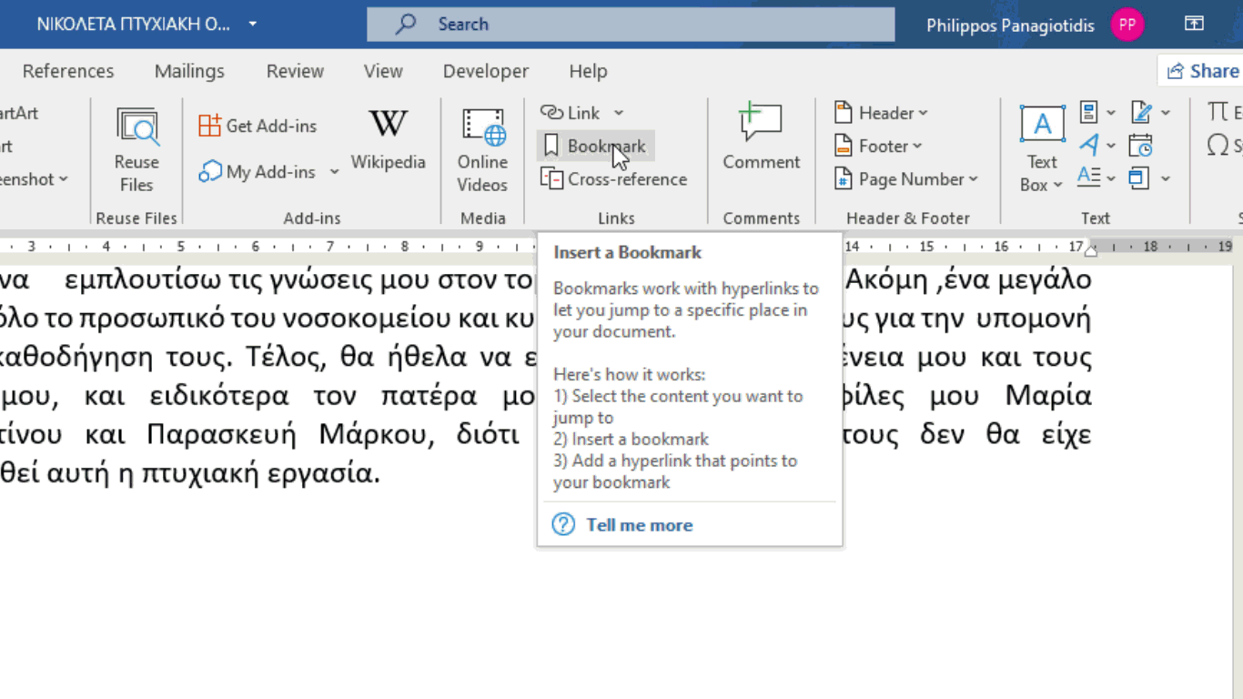 How To Insert Bookmarks In A Microsoft Word Document? Smart Office