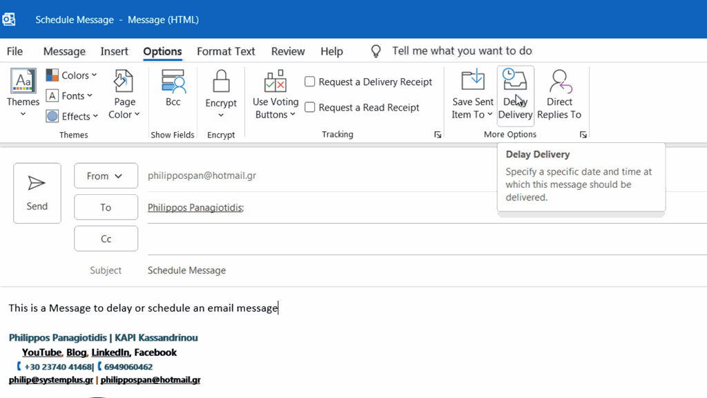 How To Delay or Schedule Sending Email Messages in Microsoft Outlook