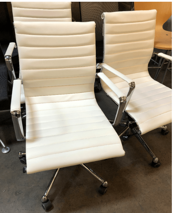 Hon White Vinyl Eames Chair Office Solutions Inc