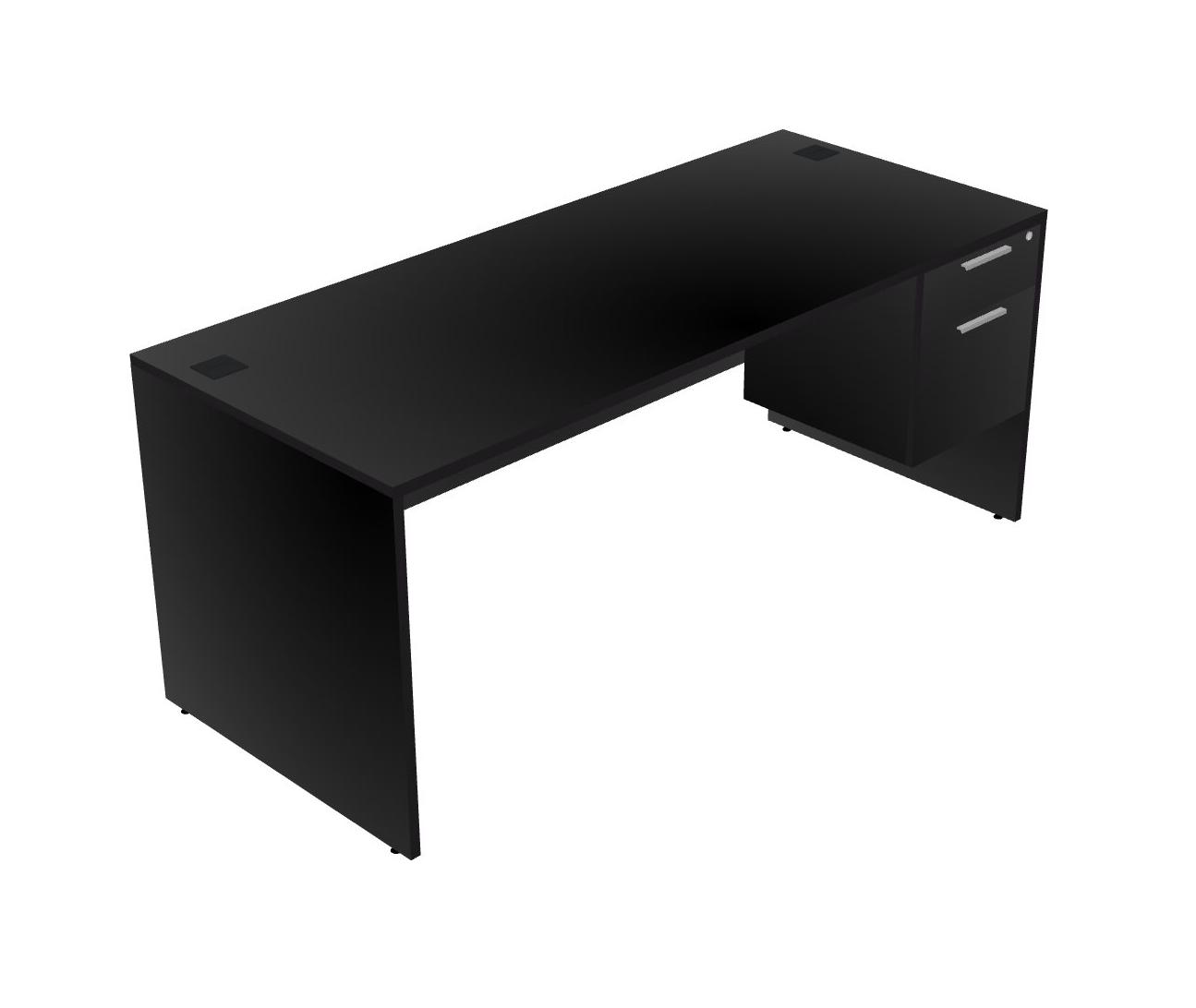 Rectangular Office Desk + Hanging Drawers Officestock