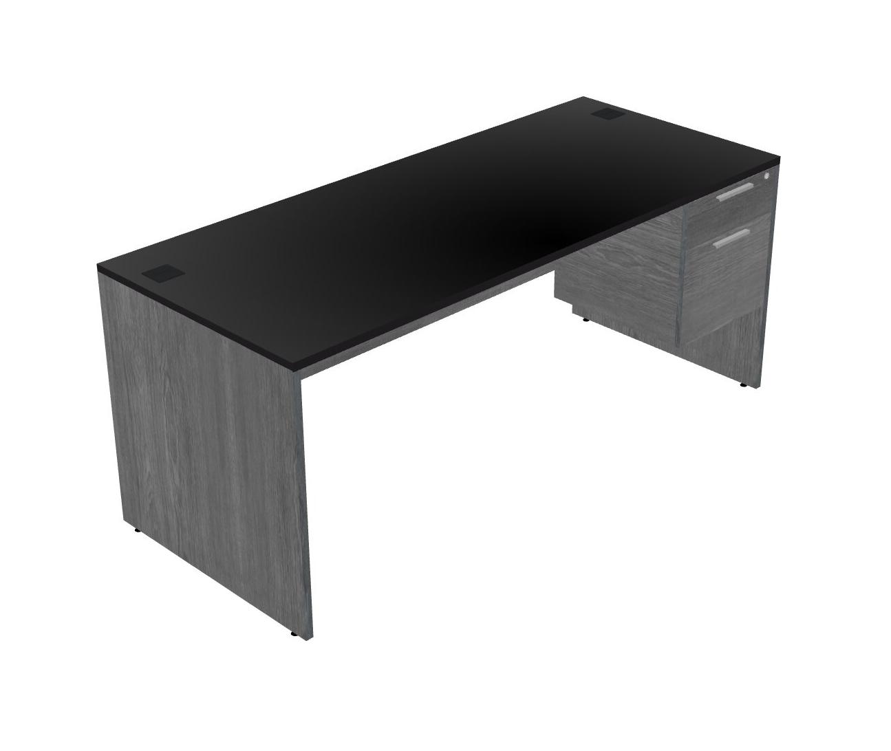 Rectangular Office Desk + Hanging Drawers Officestock Modern office