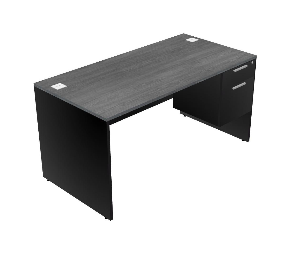 Rectangular Office Desk + Hanging Drawers Officestock Modern office