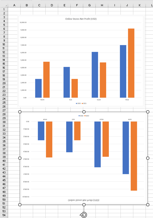 Create a Mirrored Image in Excel
