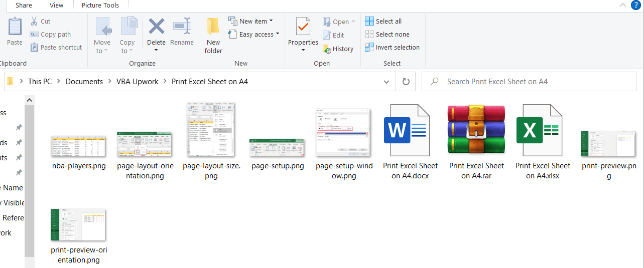 Copy File Names in Excel From a Folder