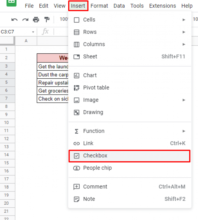 Conditional Formatting with Checkbox in Google Sheets