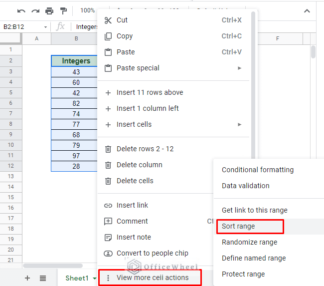 How to Sort Numerically in Google Sheets (3 Ways) OfficeWheel