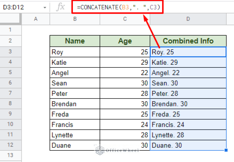 How to Concatenate Number and String in Google Sheets OfficeWheel
