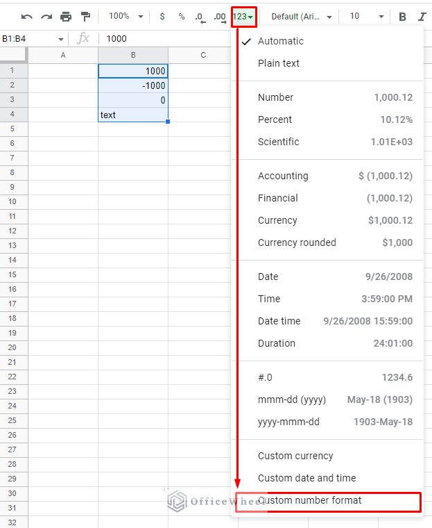 Google Sheets Custom Number Format (A Comprehensive Guide) OfficeWheel