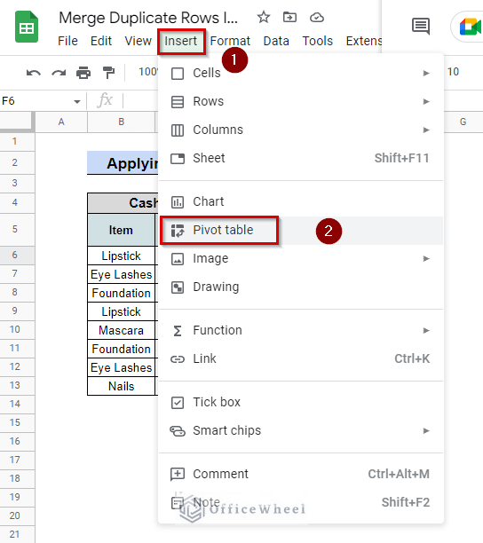 How to Merge Duplicate Rows in Google Sheets OfficeWheel