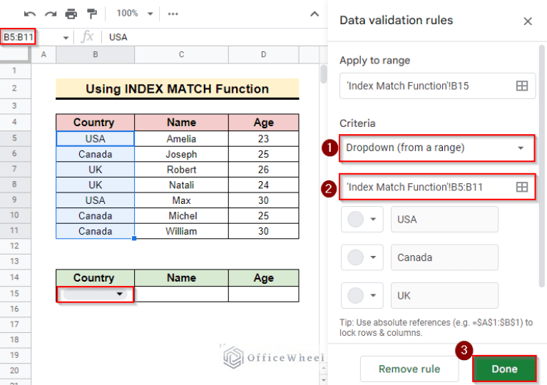 Use of Google Sheets INDEX MATCH in Multiple Columns