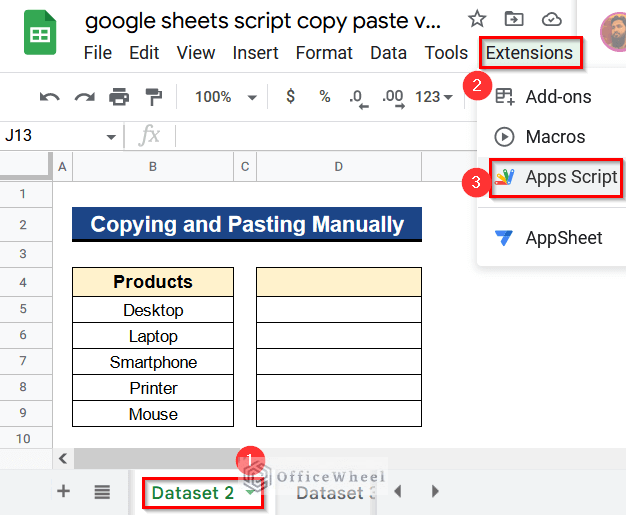 How to Copy and Paste Values Using Apps Script in Google Sheets