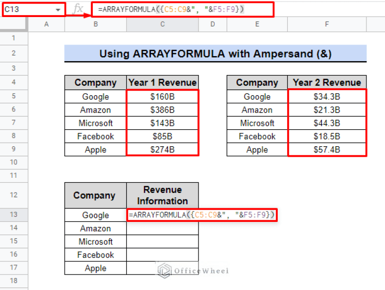 How to Concatenate Two Columns in Google Sheets OfficeWheel