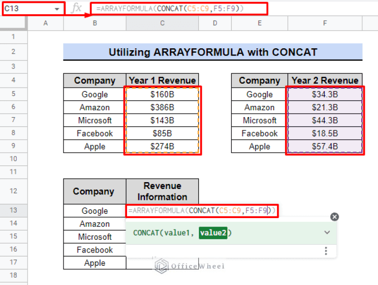 How to Concatenate Two Columns in Google Sheets OfficeWheel