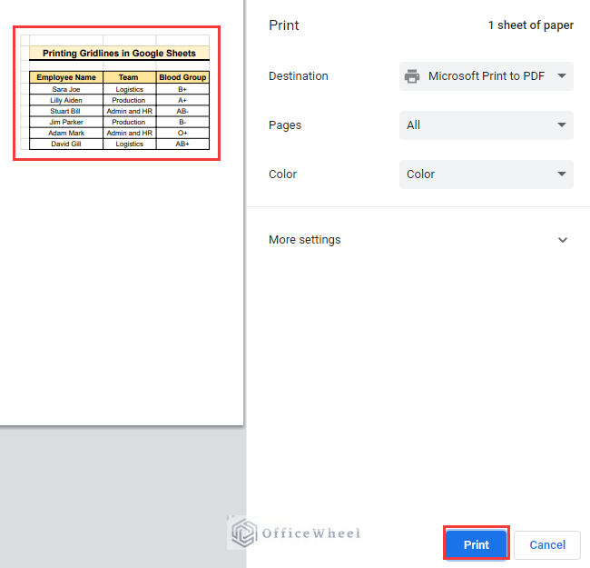 How to Print Gridlines in Google Sheets (with Easy Steps)