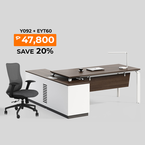 Kano Manager's Table Y092 and Office Chair EYT60 Promo OfficeWorks.ph
