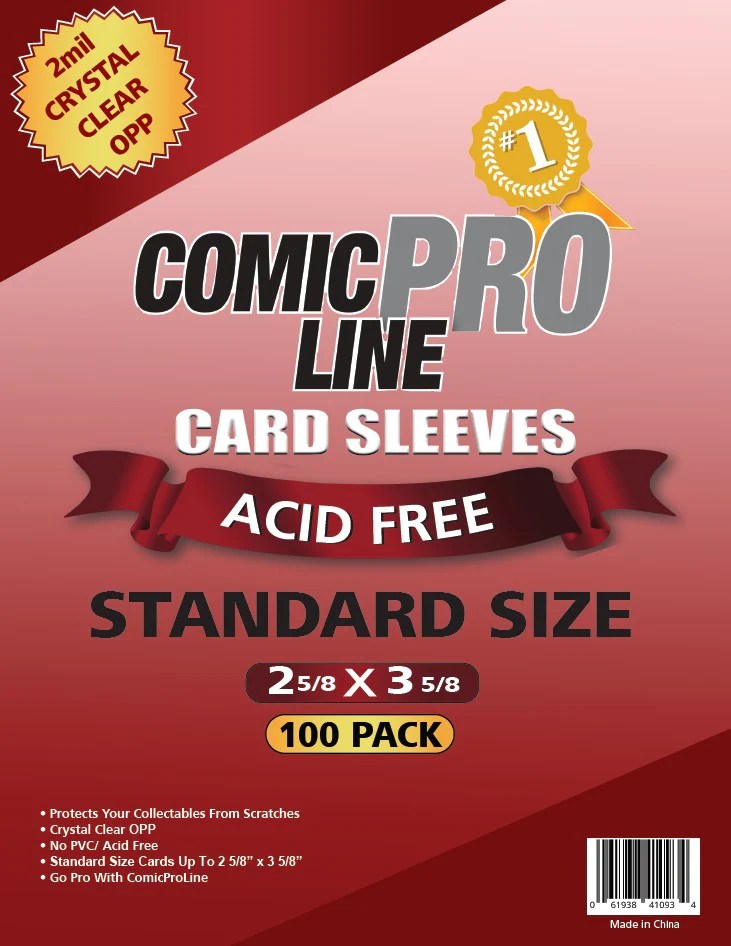 Standard Size Trading Card Penny Sleeves 100 Pack Comic Pro Line