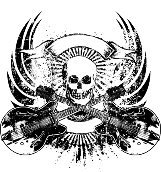 Skull Guitar Emblem (PSD) Official PSDs