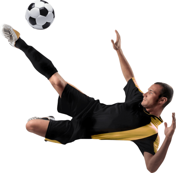 Footballer Kicking Soccer Football 1700x1600 (PSD) Official PSDs
