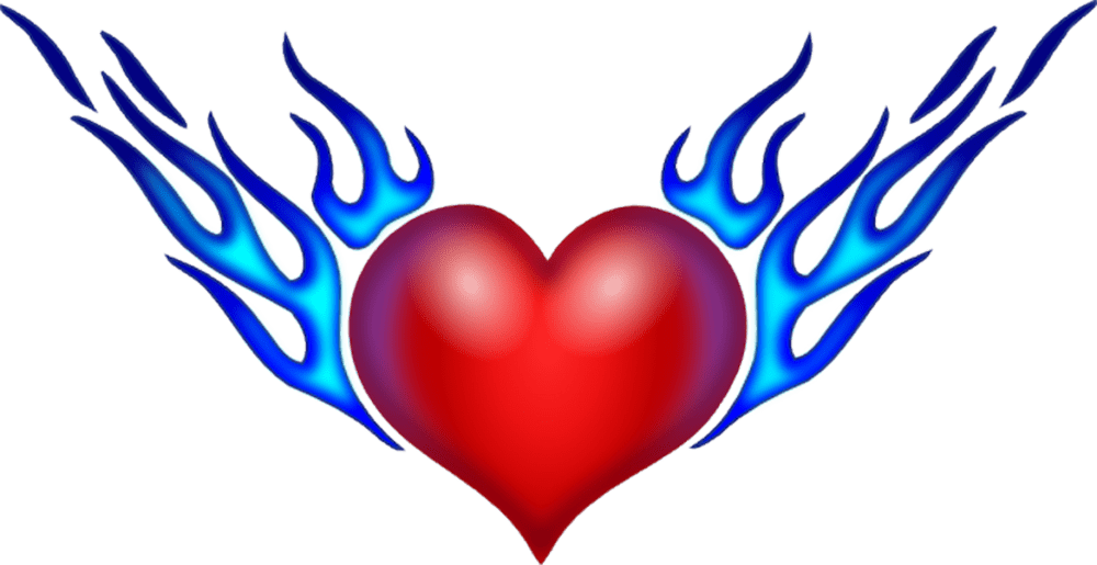 Blue Flame Heart (PSD) Official PSDs