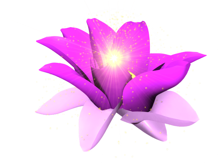 Purple Glow Flower (PSD) Official PSDs