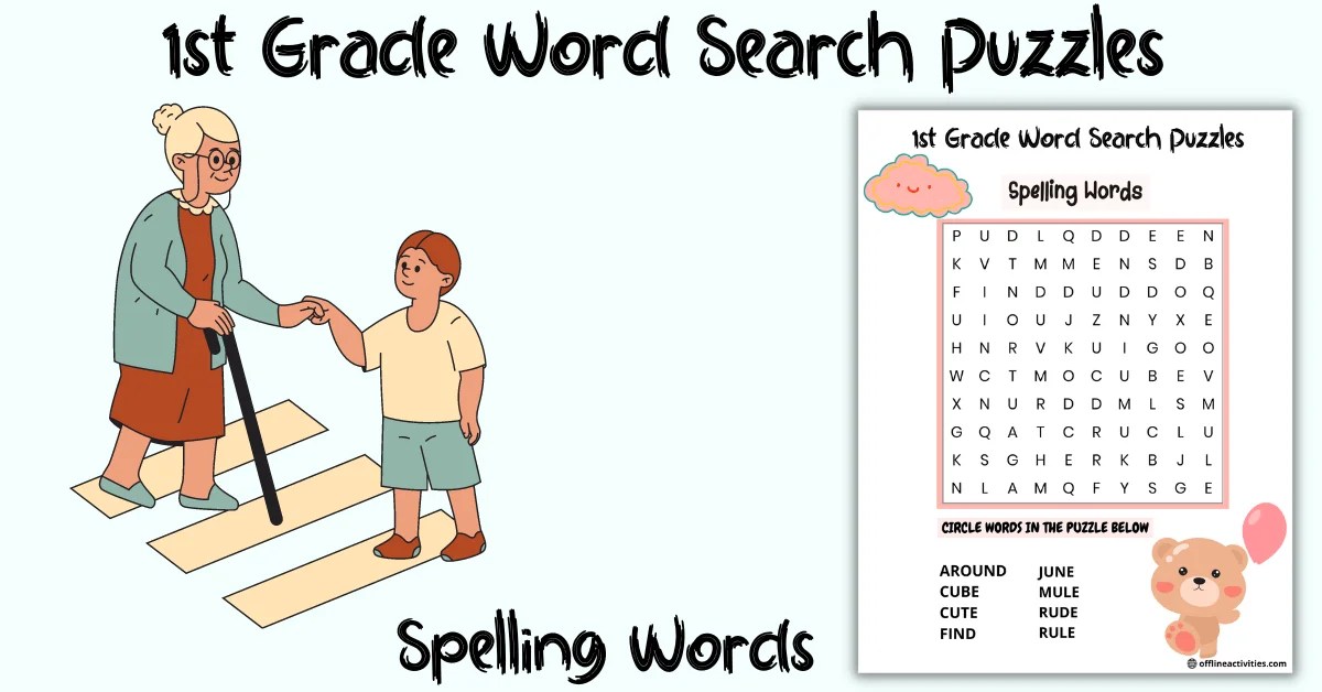 Word Search Puzzles Free 1st Grader Spelling Words Offline Activities