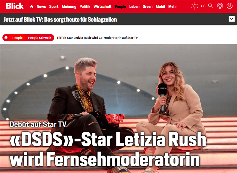 Letizia RushModeratorin Star TV Offpage SEO Schweiz