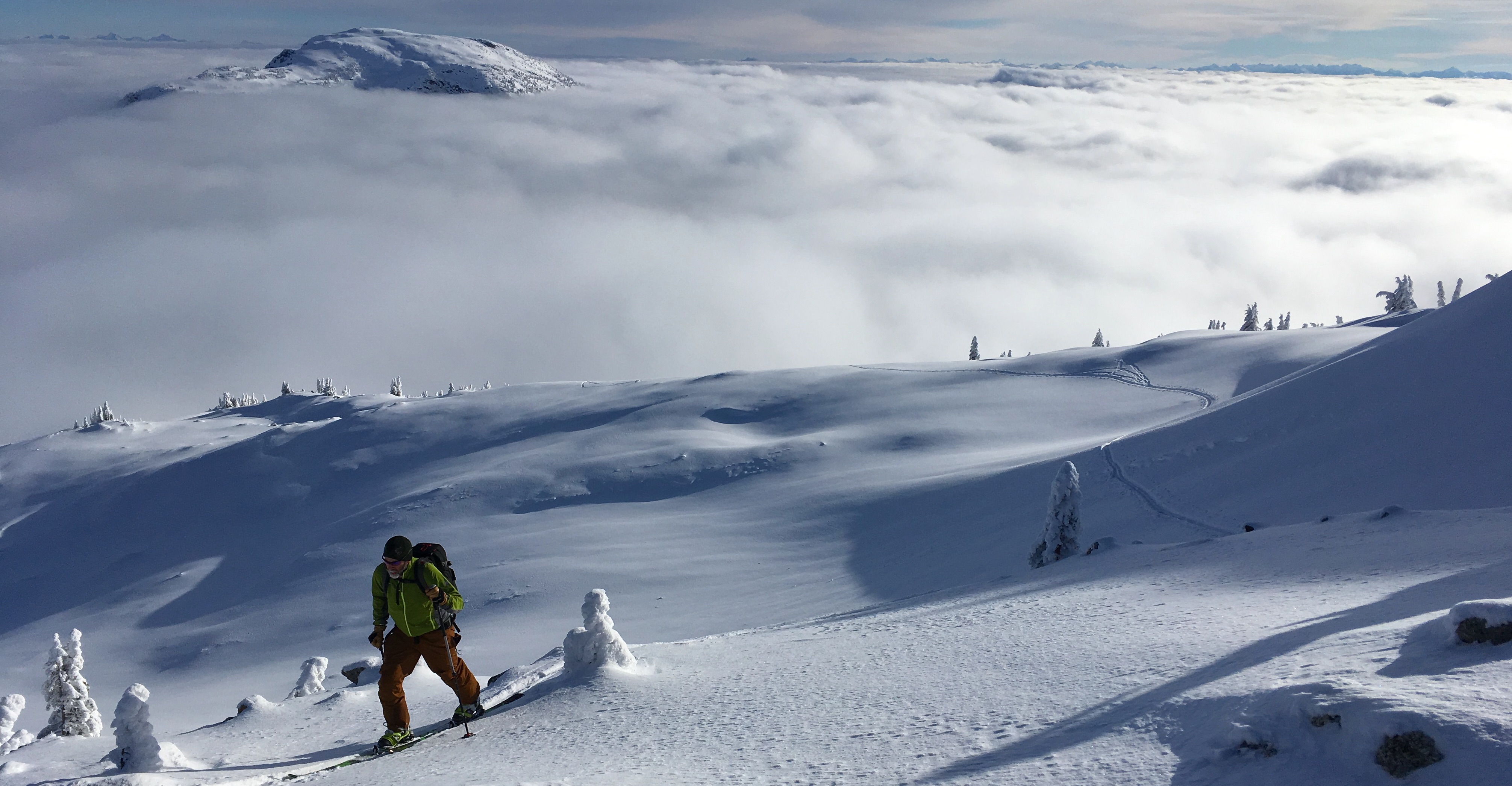 Backcountry ski base layer and mid layer