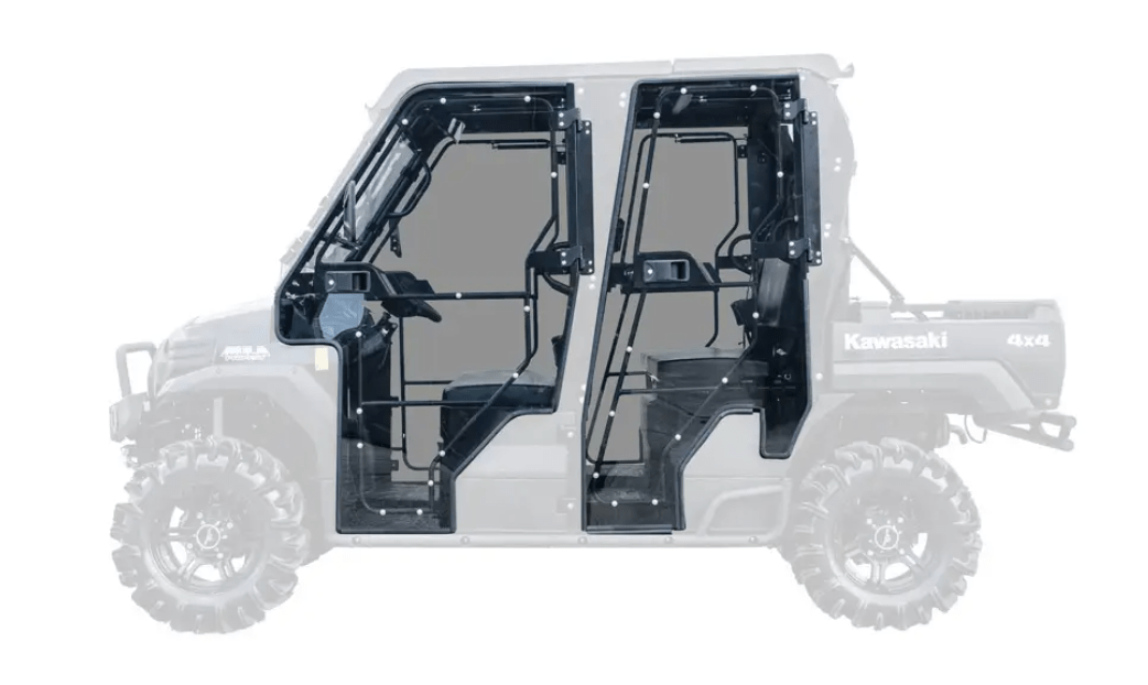 Kawasaki Mule Pro Fxt/Dxt Hard Polycarbonate Cab Enclosure Doors