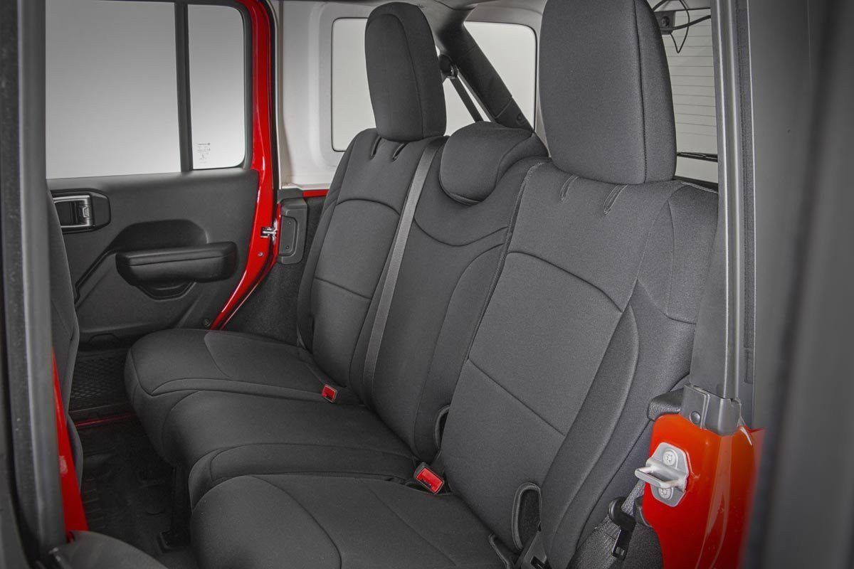 Rough Country Seat Covers Front and Rear w/ Armrest Jeep Wrangler