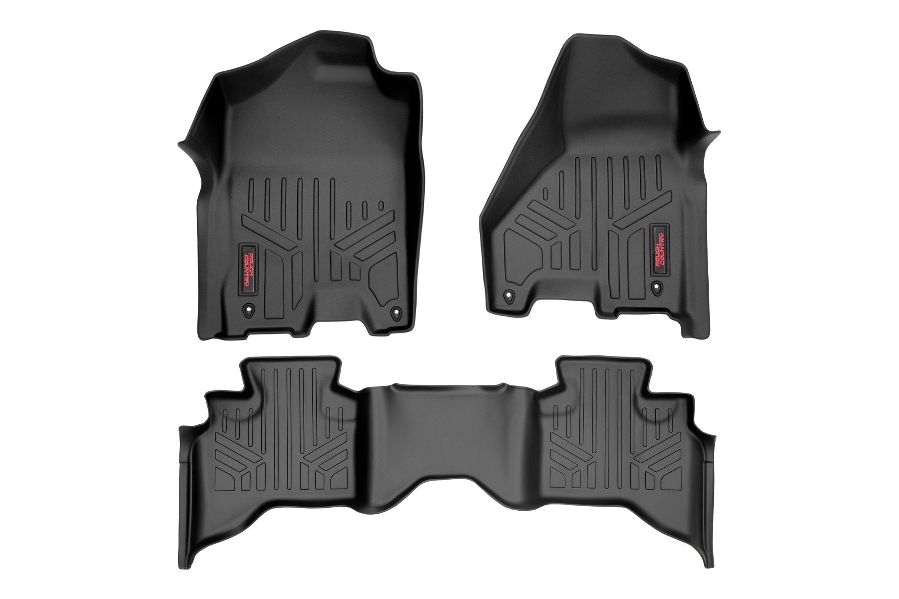 Rough Country Floor Mats FR/RR Quad Cab Ram 1500 2WD/4WD (20122018 & Classic) Offroad