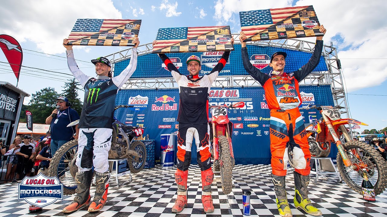 VIDEO USMX Round 8 UNADILLA 2021 FULL RACES 450 & 250 classes Roczen unbeatable VIDEO