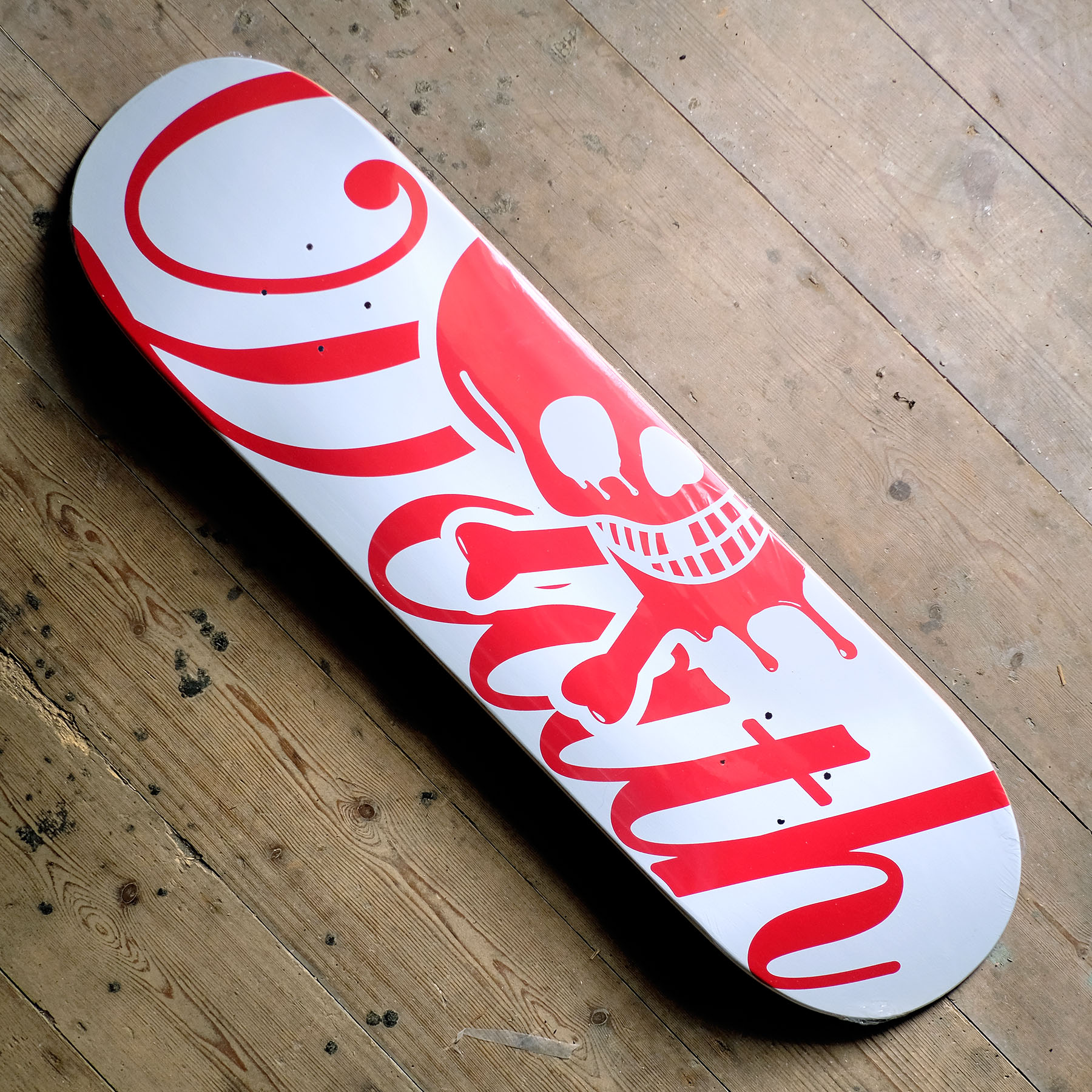Death Skateboards Red Script 8.5 x 32 Offset Skate Supply