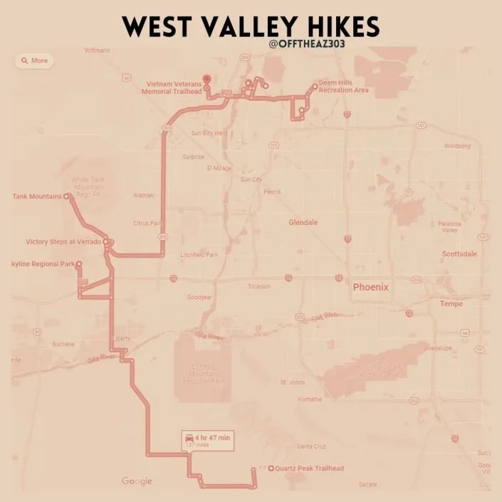 AZ Hiking Guide 10 Best Hikes in the West Valley Off the AZ 303