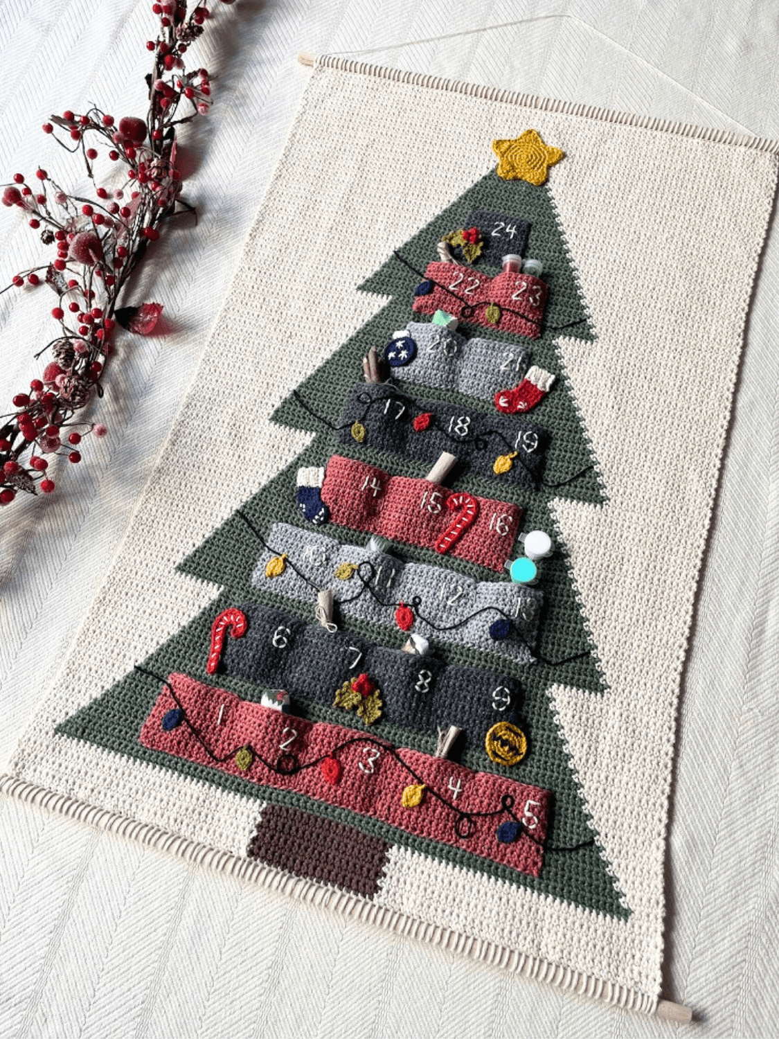 Crochet Advent Calendar Free Pattern + Video Tutorial