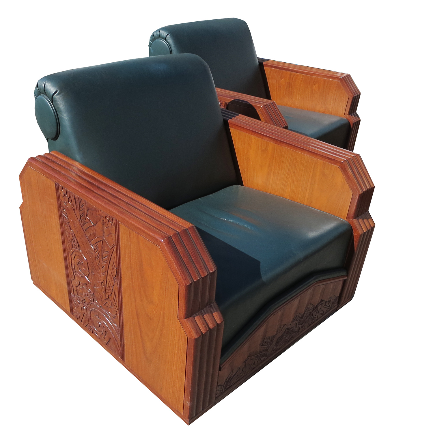 Important Art Deco Sofa Set from Hollywood Pantages Theater Off The