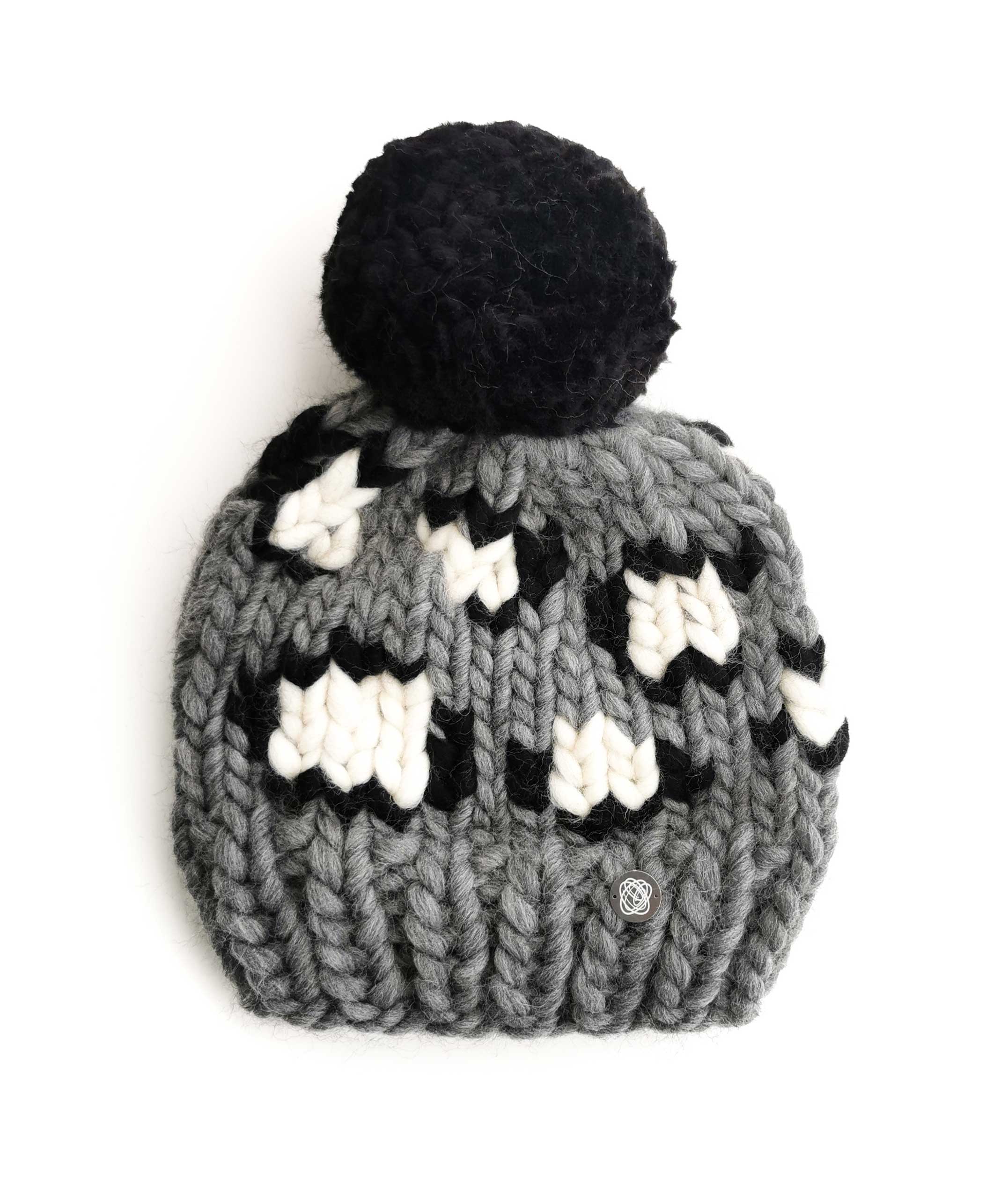 Grey Leopard Print Bobble Off The Wool