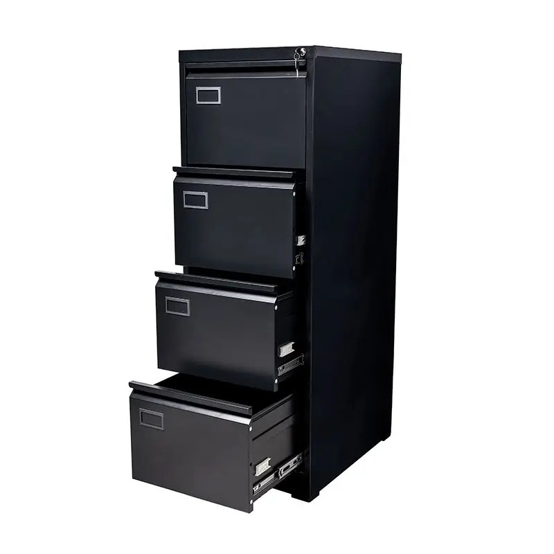Archivo metálico de 4 gavetas en color negro. Ofigen