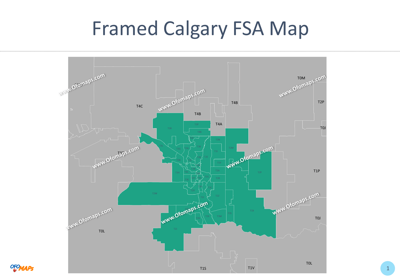 Calgary FSA map OFO Maps