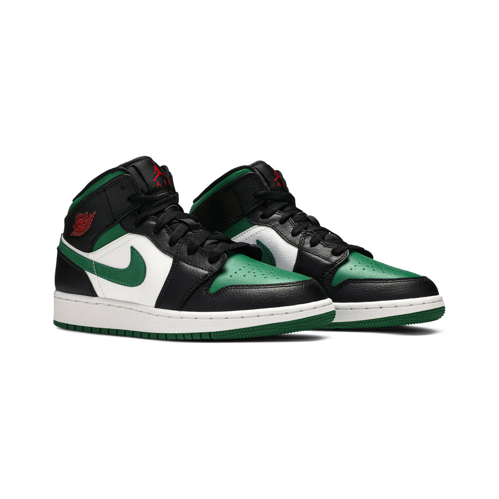 Jordan 1 Mid Green Toe (GS)Jordan 1 Mid Green Toe (GS) OFour