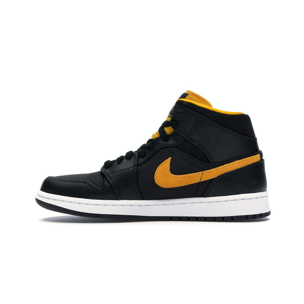 Jordan 1 Mid Black University GoldJordan 1 Mid Black University Gold OFour