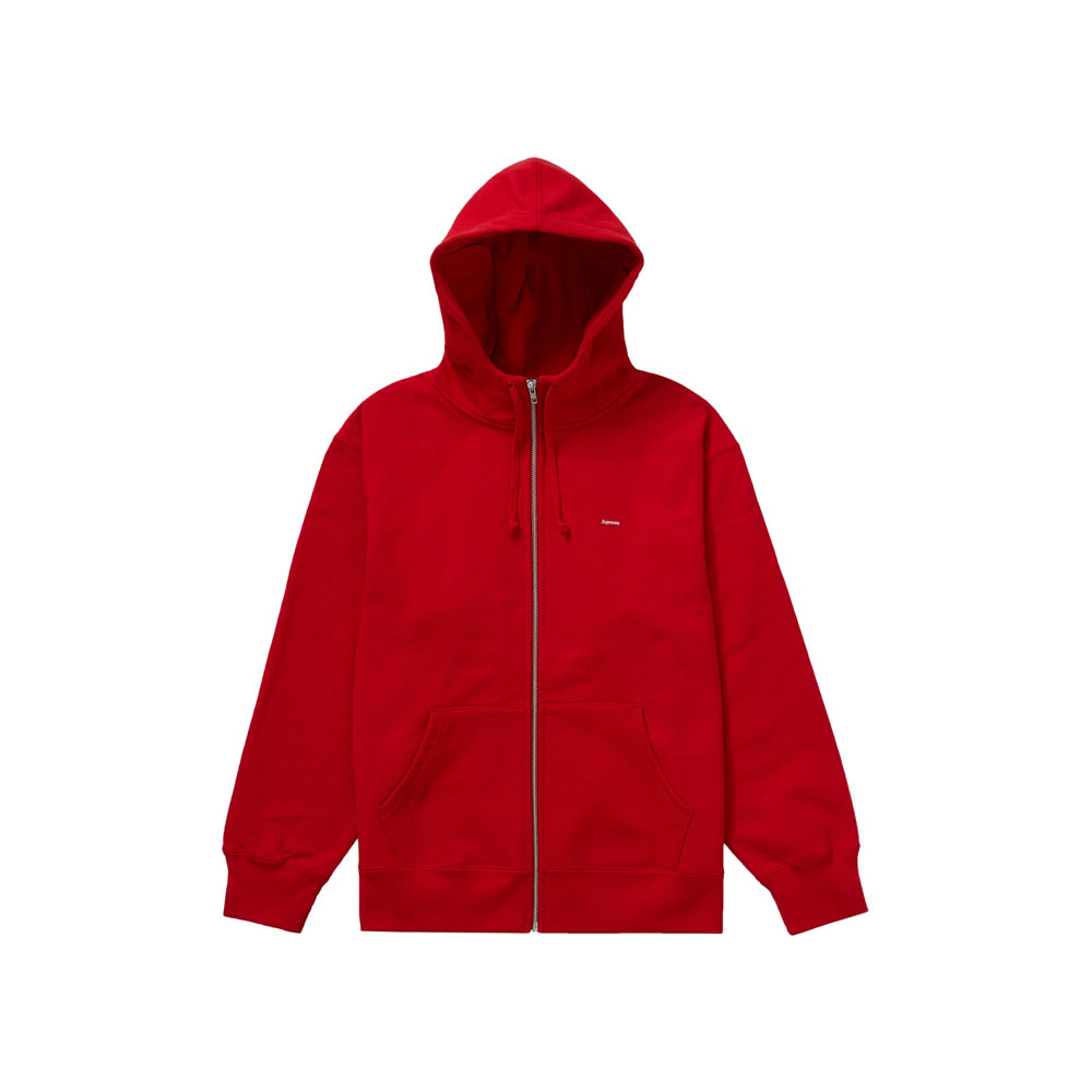 Supreme Small Box Facemask Zip Up Hooded Sweatshirt Red OFour
