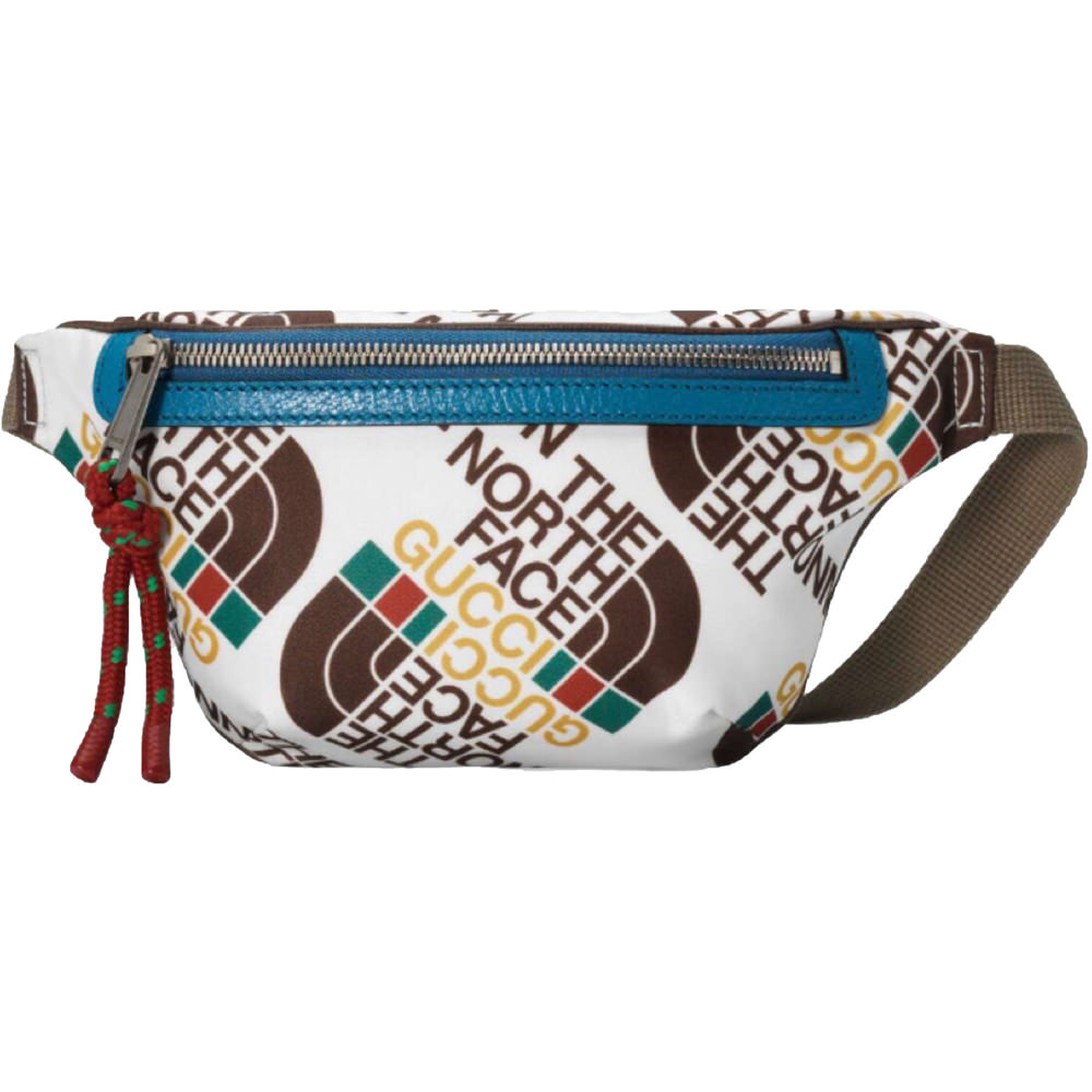 Gucci x The North Face Belt Bag Brown/White in Canvas with Antique SilvertoneGucci x The North