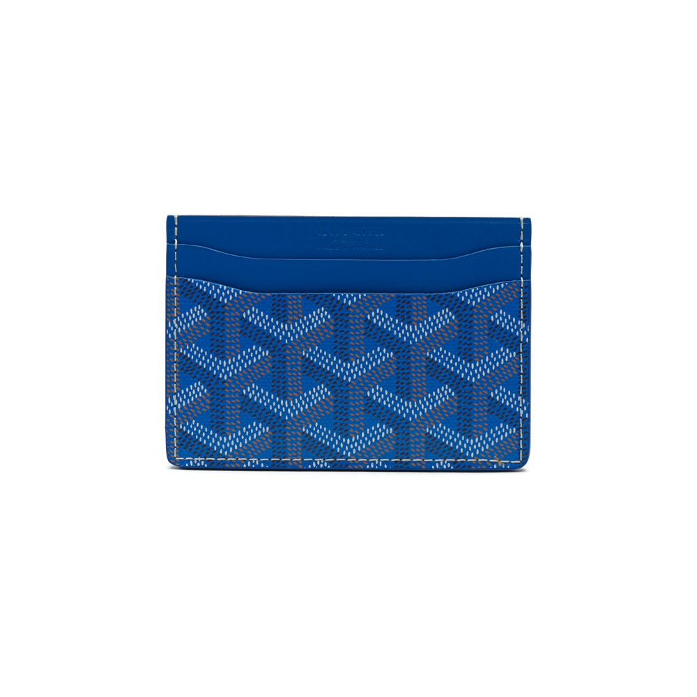 Goyard Saint Sulpice Card Holder Goyardine Royal Blue in Coated