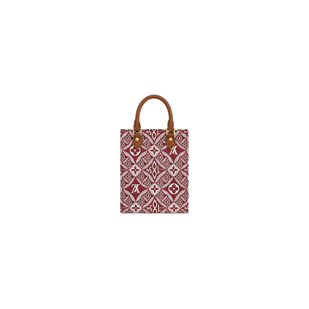 Louis Vuitton Petit Sac Plat Since 1854 Bordeaux in Jacquard Textile